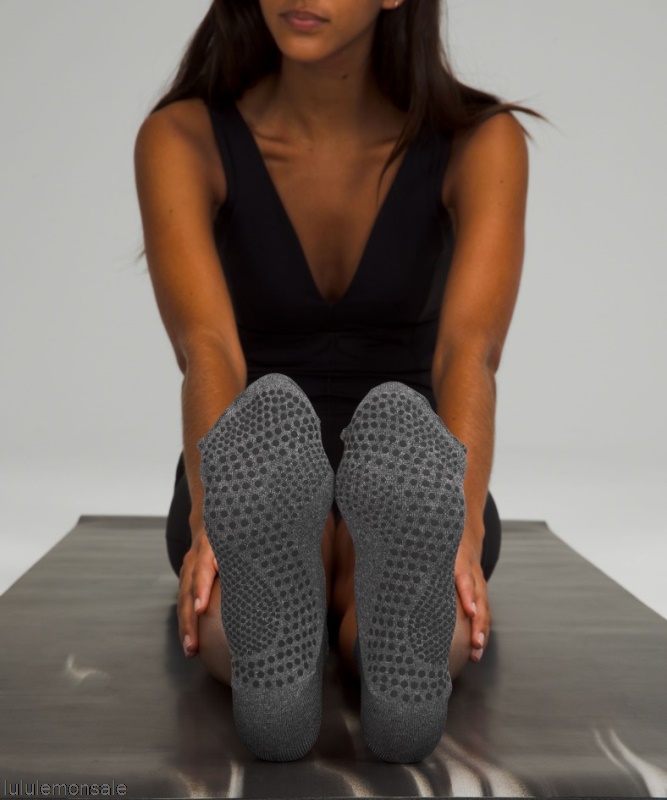 Lululemon Damen DELULU461 | Graphitgrau Meliert Find Your Balance Studio Knöchelsocke Nur Online
